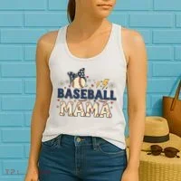 Baseball Mama Retro Women's Tank Top thumb 2