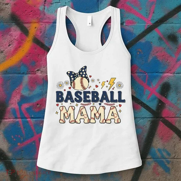 Baseball Mama Retro Women's Tank Top