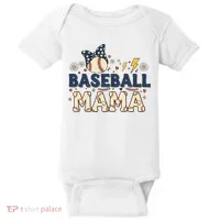 Baseball Mama Retro Baby Bodysuit thumb 0