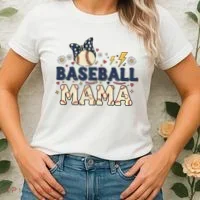 Baseball Mama Retro Women's T-Shirt thumb 2