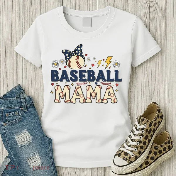Baseball Mama Retro Women's T-Shirt