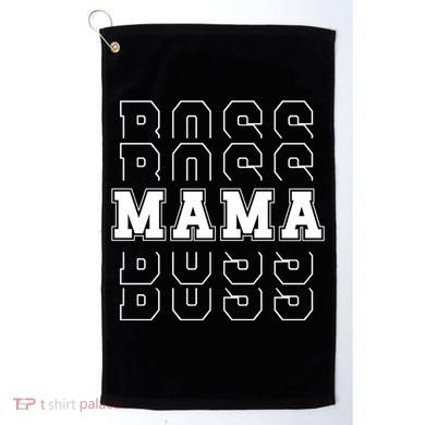 Boss Mama Retro Mom Gift Golf Towel