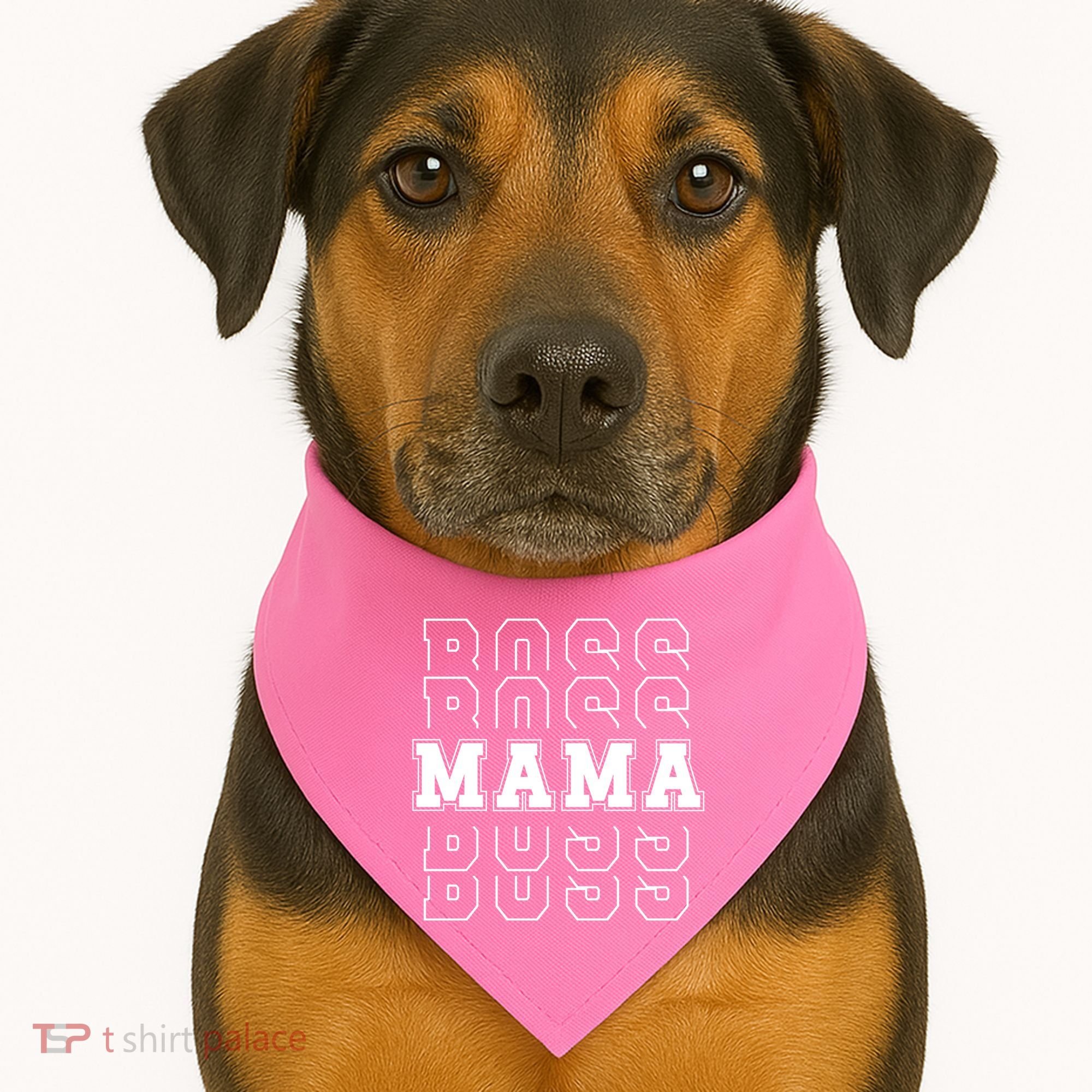 Boss Mama Retro Mom Gift USA-Made Doggie Bandana