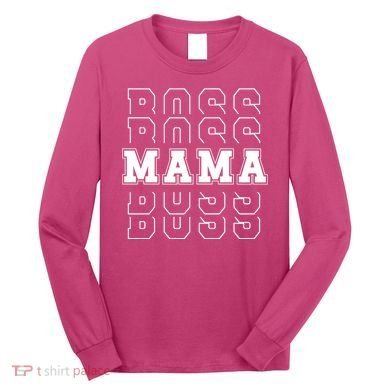 Boss Mama Retro Mom Gift Long Sleeve Shirt