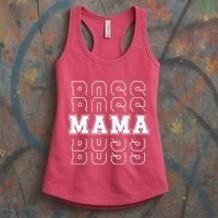 Boss Mama Retro Mom Gift Women's Tank Top thumb 3