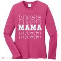 Boss Mama Retro Mom Gift Women's Long Sleeve Shirt thumb 0