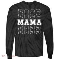 Boss Mama Retro Cute Gift For Mom Tie-Dye Long Sleeve Shirt thumb 0