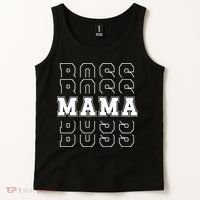 Boss Mama Retro Cute Gift For Mom Tank Top thumb 2