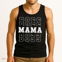 Boss Mama Retro Cute Gift For Mom Tank Top thumb 3