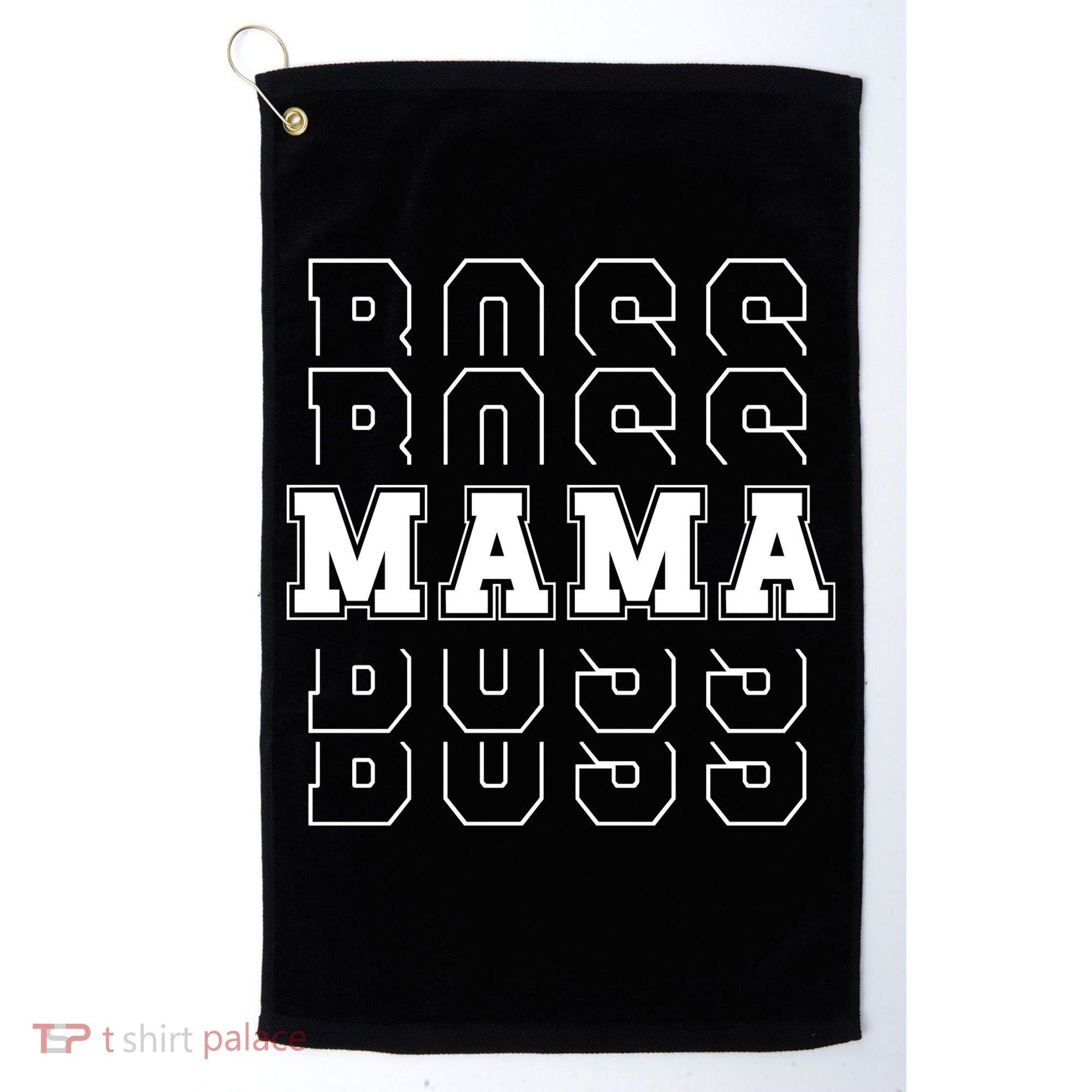 Boss Mama Retro Cute Gift For Mom Golf Towel