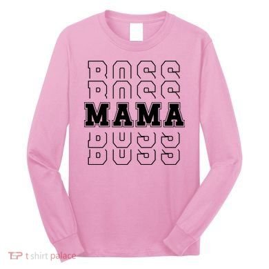 Boss Mama Retro Cute Gift For Mom Long Sleeve Shirt