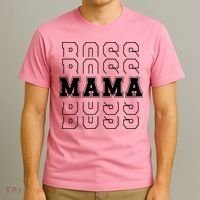 Boss Mama Retro Cute Gift For Mom T-Shirt thumb 3
