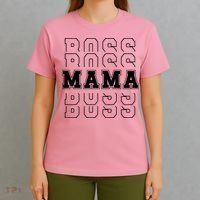Boss Mama Retro Cute Gift For Mom T-Shirt thumb 4