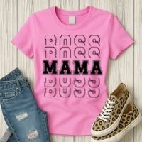 Boss Mama Retro Cute Gift For Mom Women's T-Shirt thumb 3