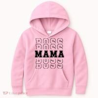 Boss Mama Retro Cute Gift For Mom Kids Hoodie thumb 0