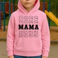 Boss Mama Retro Cute Gift For Mom Kids Hoodie thumb 2