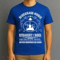 Bluegrass Music Straight From The Soul Music Lover Guift T-Shirt thumb 3