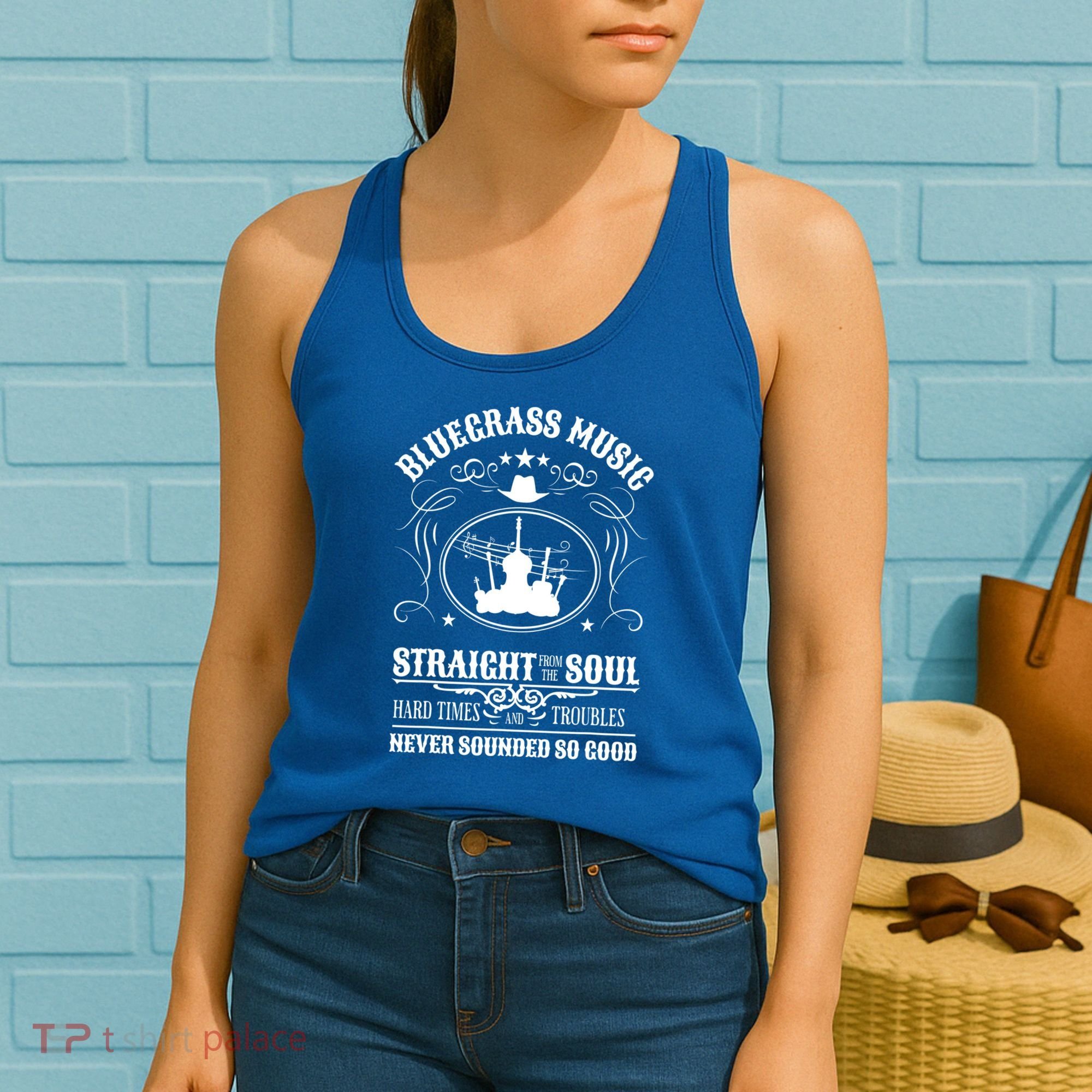 Bluegrass Music Straight From The Soul Music Lover Guift Women's Tank Top