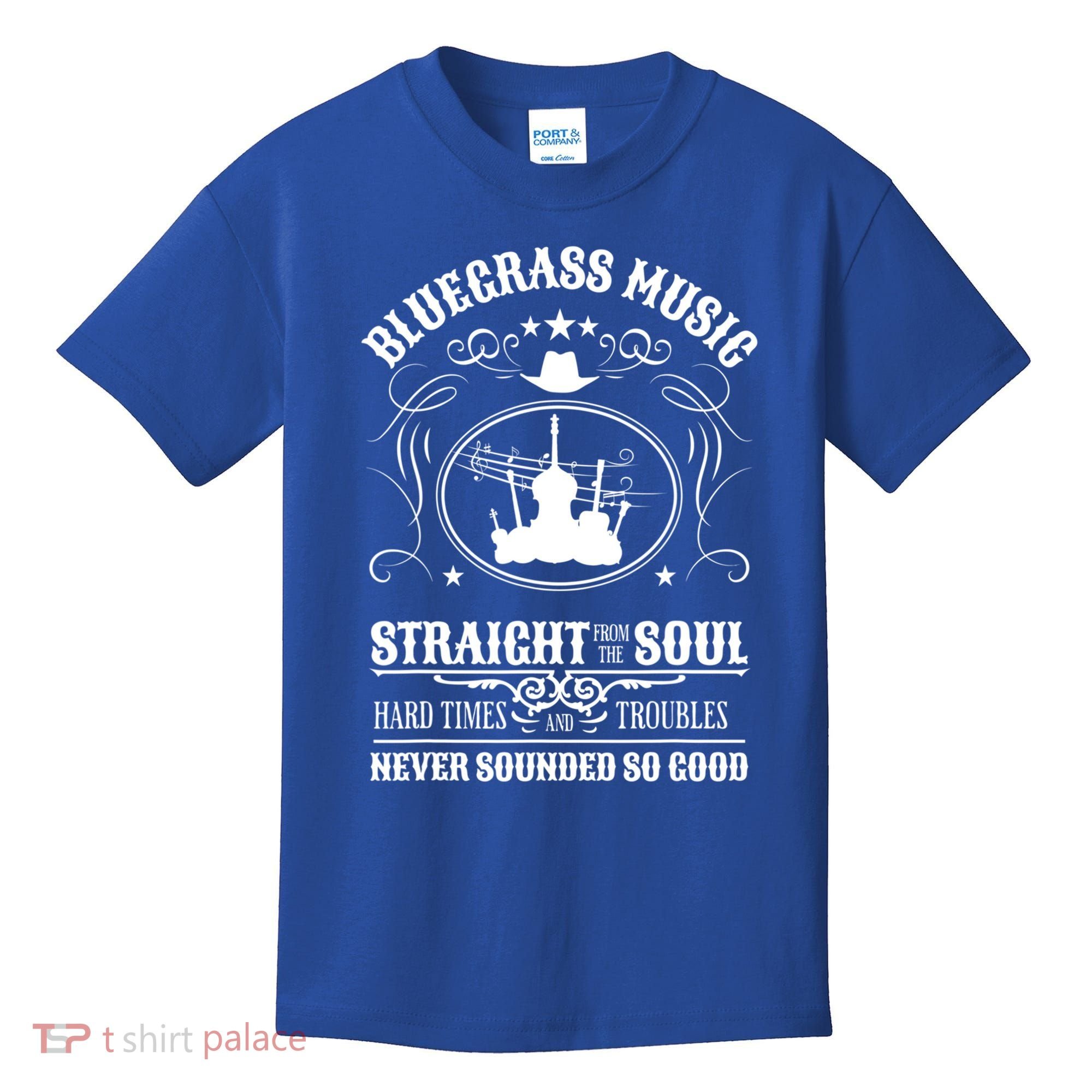 Bluegrass Music Straight From The Soul Music Lover Guift Kids T-Shirt