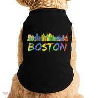 Boston Massachusetts Skyline Paint Doggie Tank thumb 0
