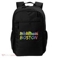 Boston Massachusetts Skyline Paint Backpack thumb 0