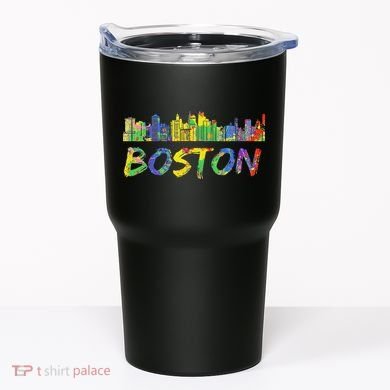 Boston Massachusetts Skyline Paint Tumbler