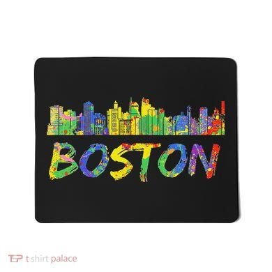 Boston Massachusetts Skyline Paint Mousepad