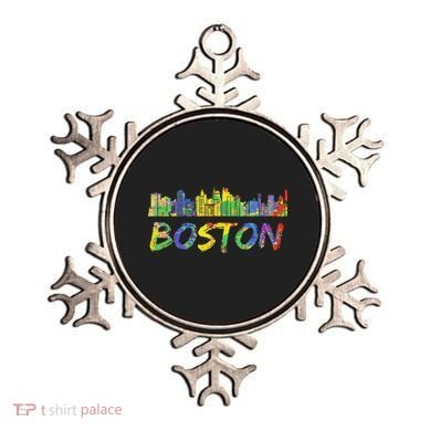 Boston Massachusetts Skyline Paint Ornament