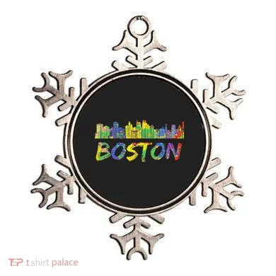 Boston Massachusetts Skyline Paint Ornament