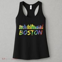 Boston Massachusetts Skyline Paint Women's Tank Top thumb 3