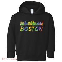 Boston Massachusetts Skyline Paint Toddler Hoodie thumb 0