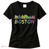 Boston Massachusetts Skyline Paint Women's T-Shirt thumb 0