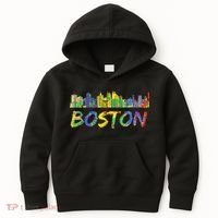 Boston Massachusetts Skyline Paint Kids Hoodie thumb 0