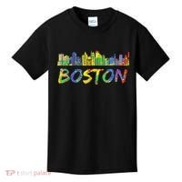 Boston Massachusetts Skyline Paint Kids T-Shirt thumb 0