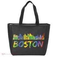 Boston Massachusetts Skyline Paint Tote Bag thumb 0