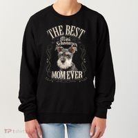 Best Mini Schnauzer Mom Ever Miniature Schnauzer Dog Funny Gift Women's Sweatshirt thumb 0