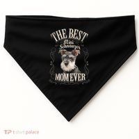 Best Mini Schnauzer Mom Ever Miniature Schnauzer Dog Funny Gift USA-Made Doggie Bandana thumb 0