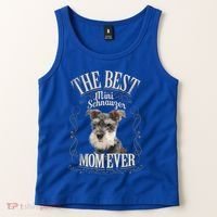 Best Mini Schnauzer Mom Ever Miniature Schnauzer Dog Funny Gift Tank Top thumb 2