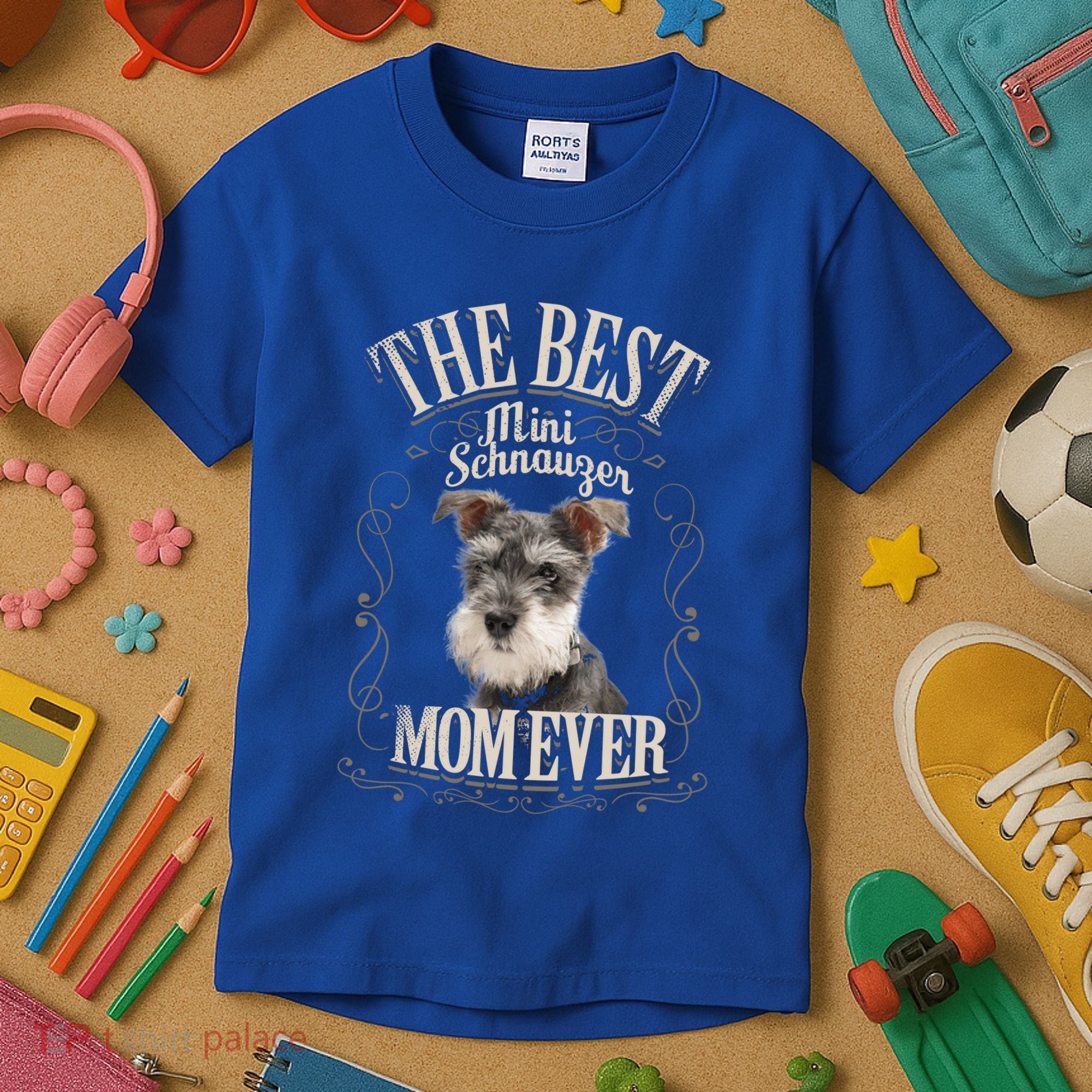 Best Mini Schnauzer Mom Ever Miniature Schnauzer Dog Funny Gift Kids T-Shirt