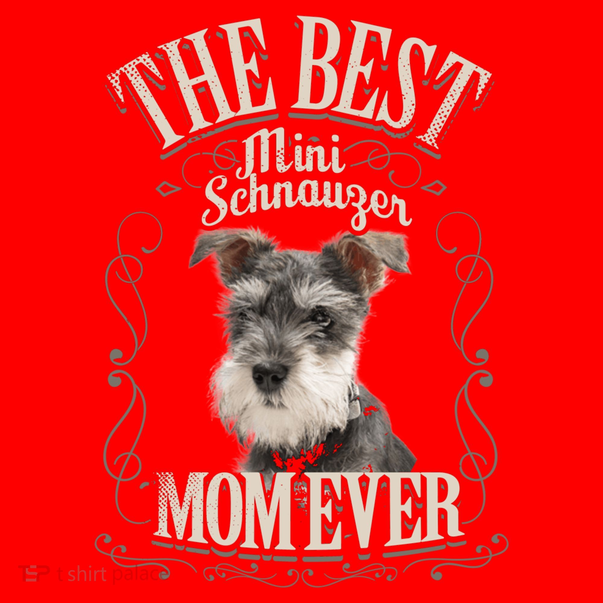 Best Mini Schnauzer Mom Ever Miniature Schnauzer Dog Funny Gift Santa Hat