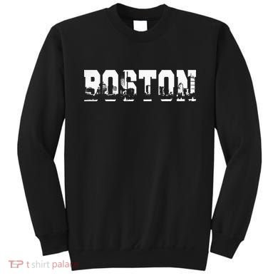 Boston Massachusetts Skyline Graphic Apparel Sweatshirt