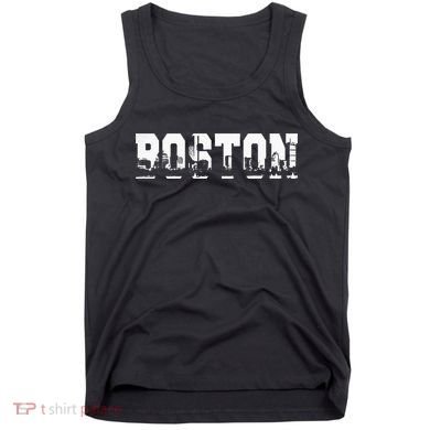 Boston Massachusetts Skyline Graphic Apparel Tank Top