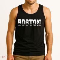Boston Massachusetts Skyline Graphic Apparel Tank Top thumb 3