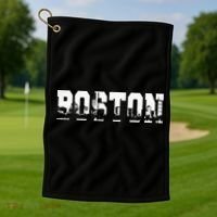 Boston Massachusetts Skyline Graphic Apparel Golf Towel thumb 1