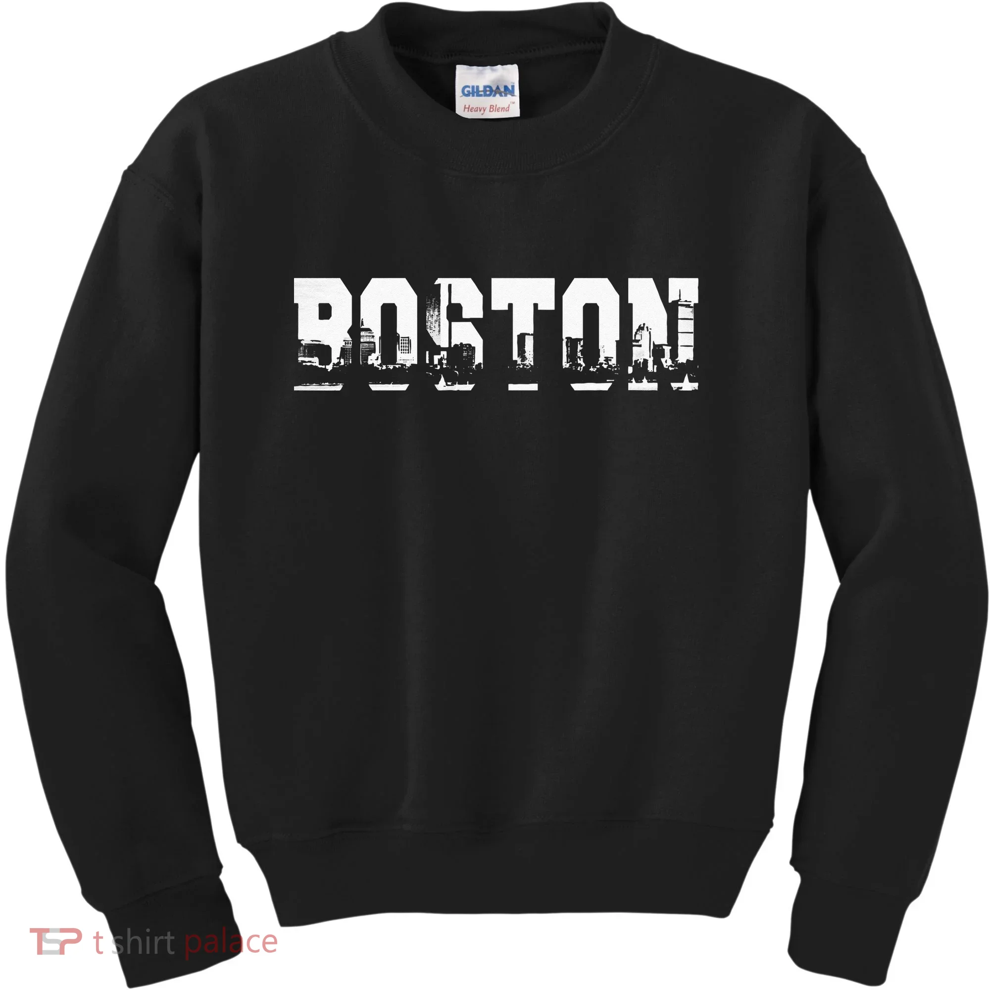 Boston Massachusetts Skyline Graphic Apparel Kids Sweatshirt