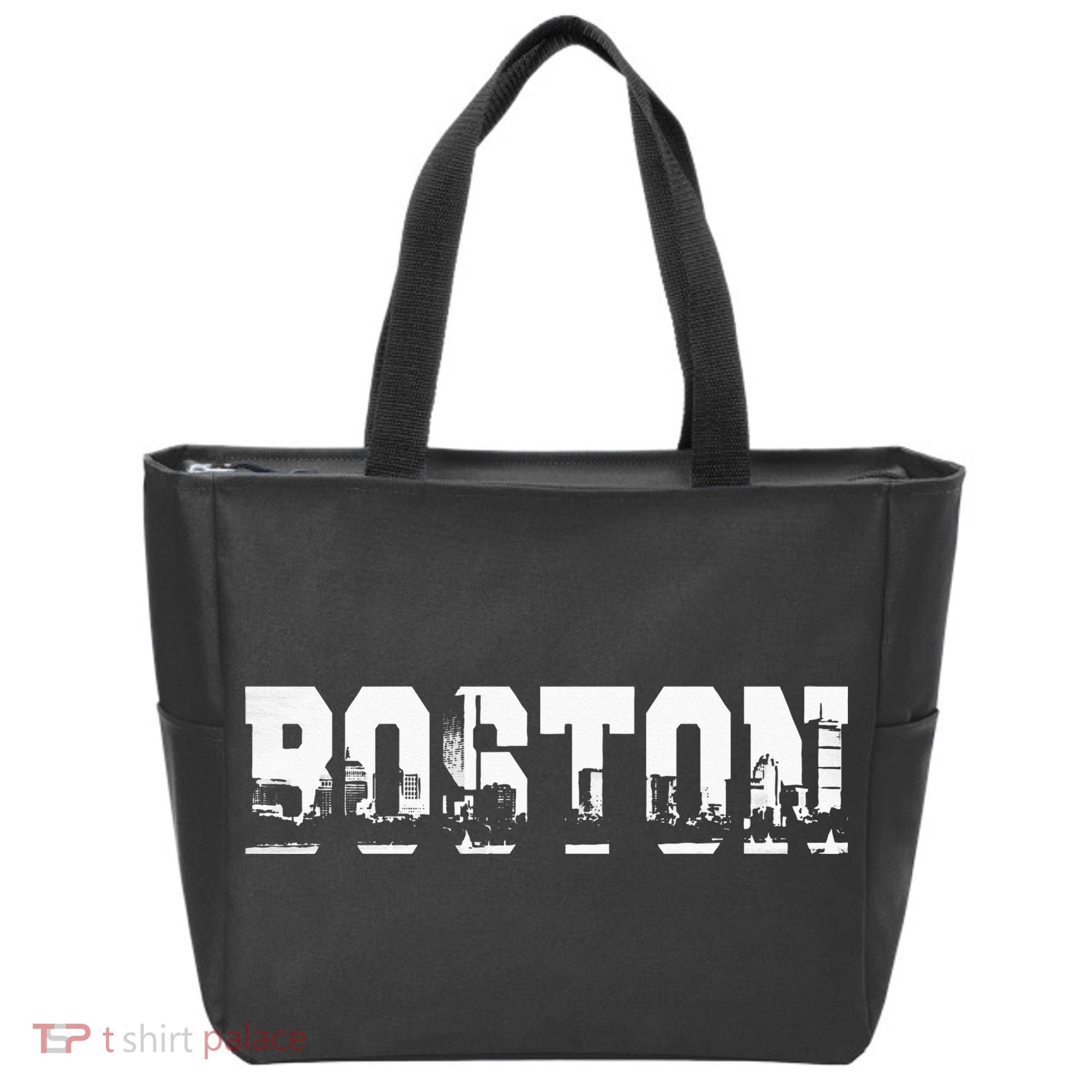 Boston Massachusetts Skyline Graphic Apparel Tote Bag