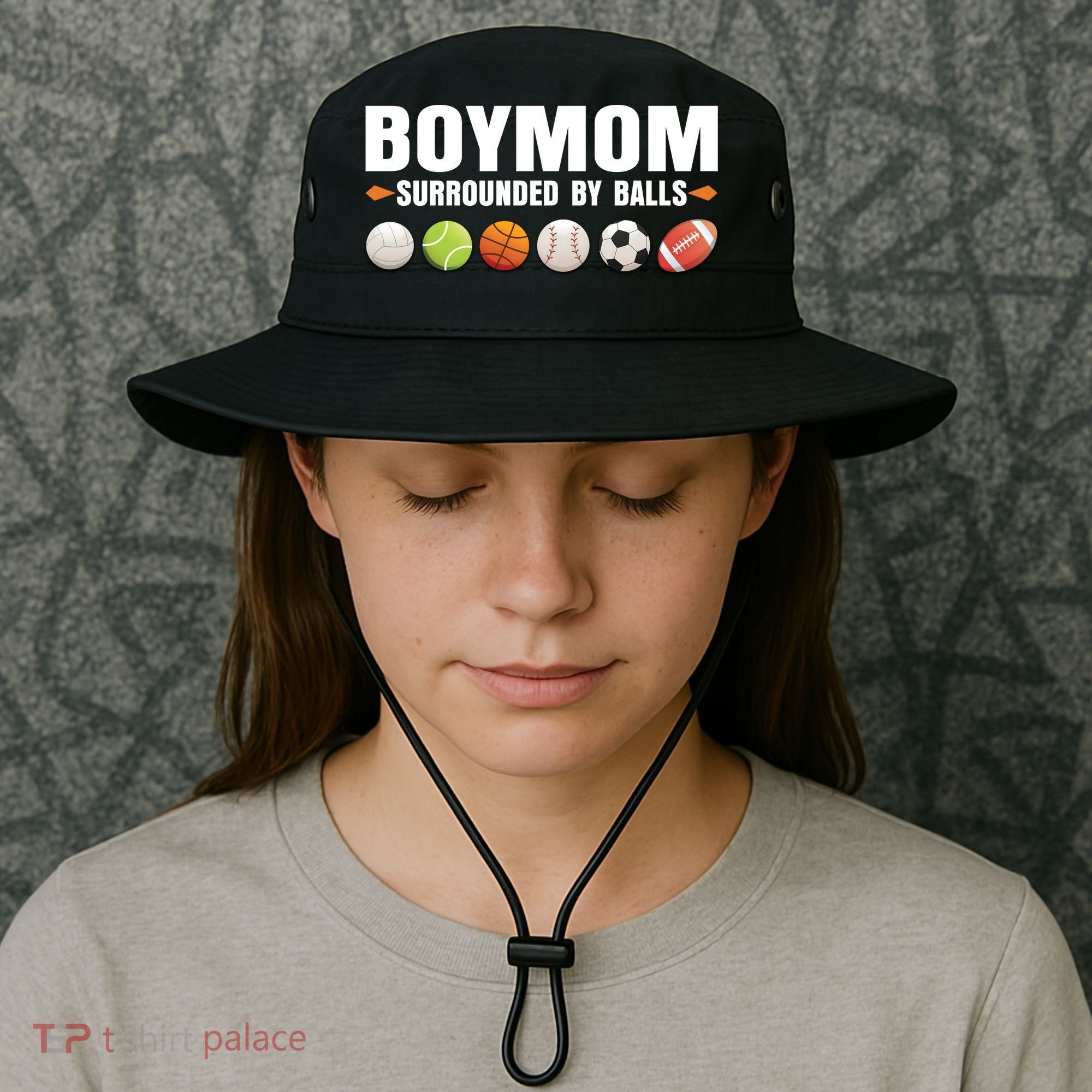 Boy Mom Surrounded By Balls Bucket Hat