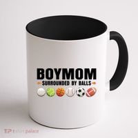 Boy Mom Surrounded By Balls Coffee Mug thumb 1