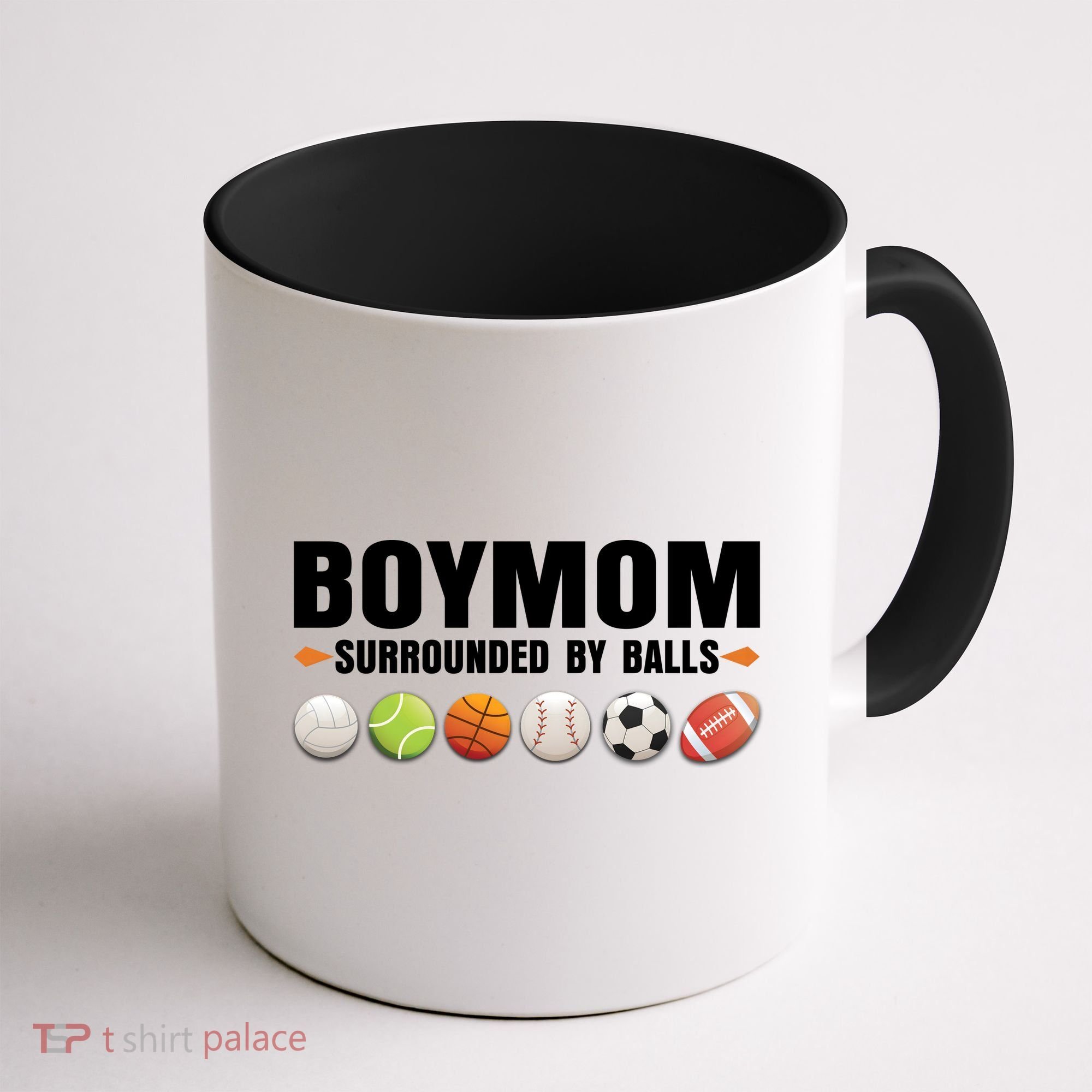 Boy Mom Surrounded By Balls Coffee Mug