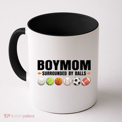 Boy Mom Surrounded By Balls Coffee Mug